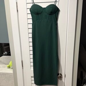 ASTR the label constant mesh midi dress